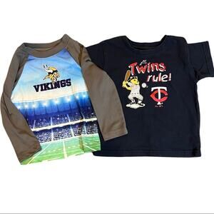 Minnesota Vikings technical shirt & Minnesota twins T-shirt. size 18-24 months.